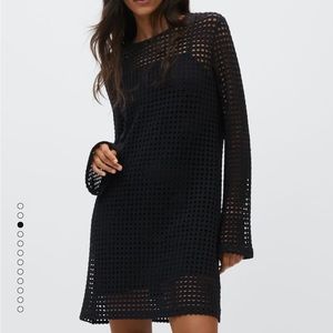 NWT Mango openwork cotton dress
